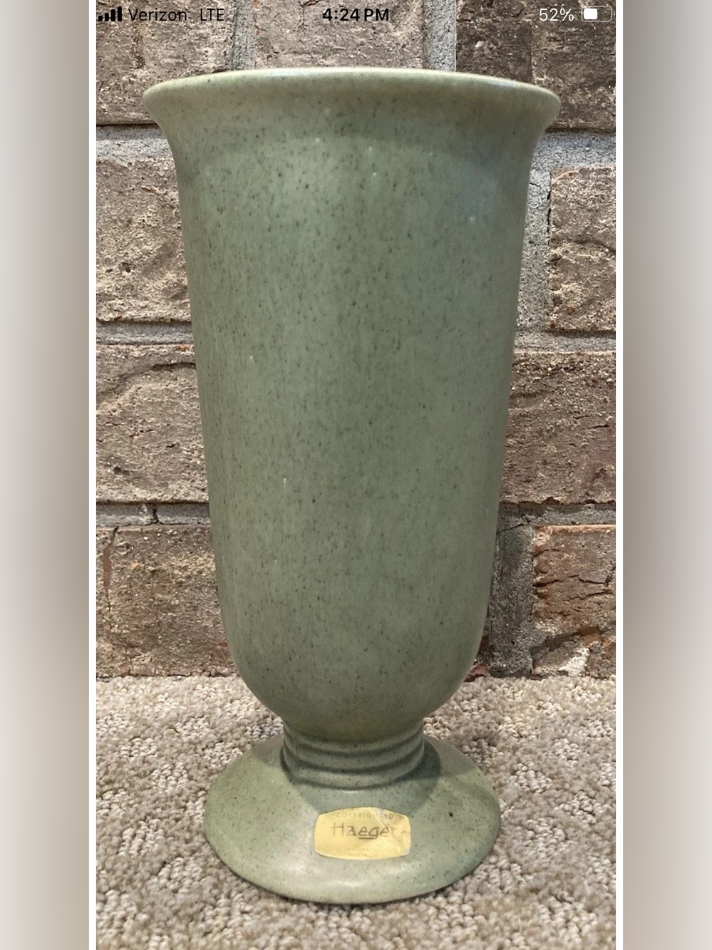 MCM Haeger Ceramic Footed Vase